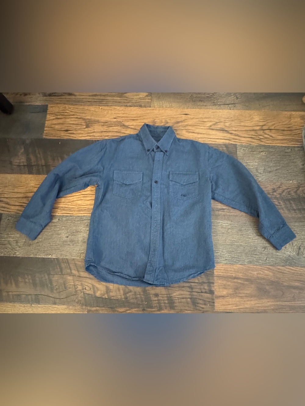 Roper Boys Button-Down Shirt in Navy Blue